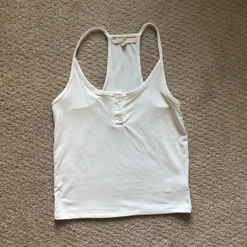 white tank top